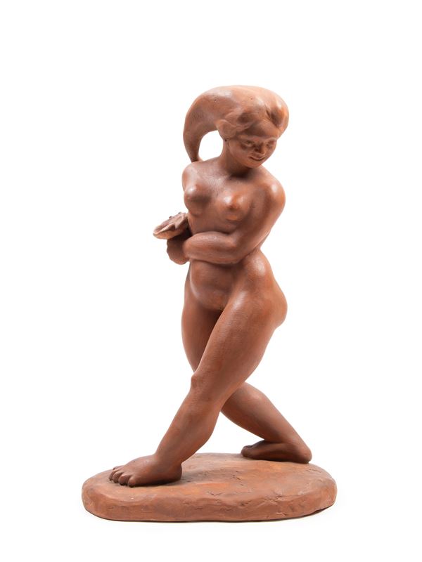 Gianpaolo Berto - TERRACOTTA SCULPTURE DEPICTING A NUDE WOMAN