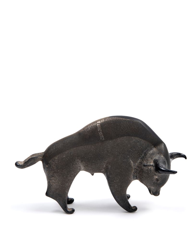 Alfredo Barbini - Scultura in vetro raffigurante bisonte