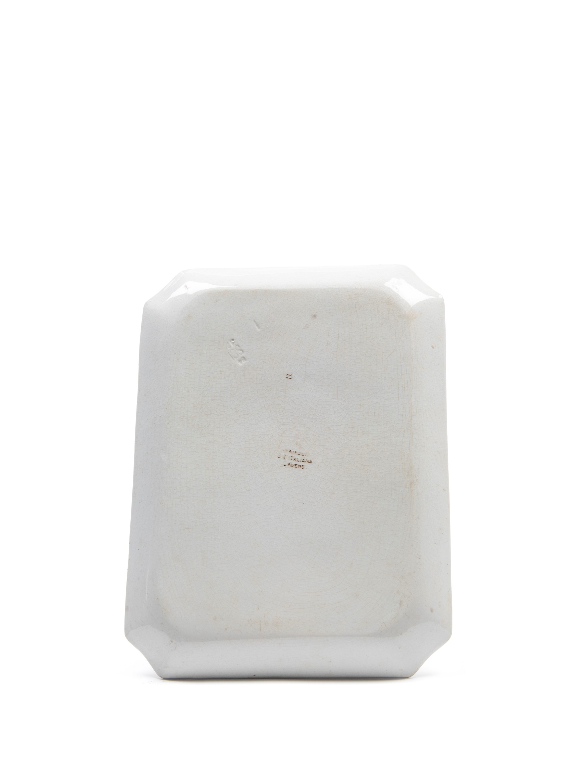 Piattino in ceramica, Paesaggio di Tripoli, Italia, XX secolo