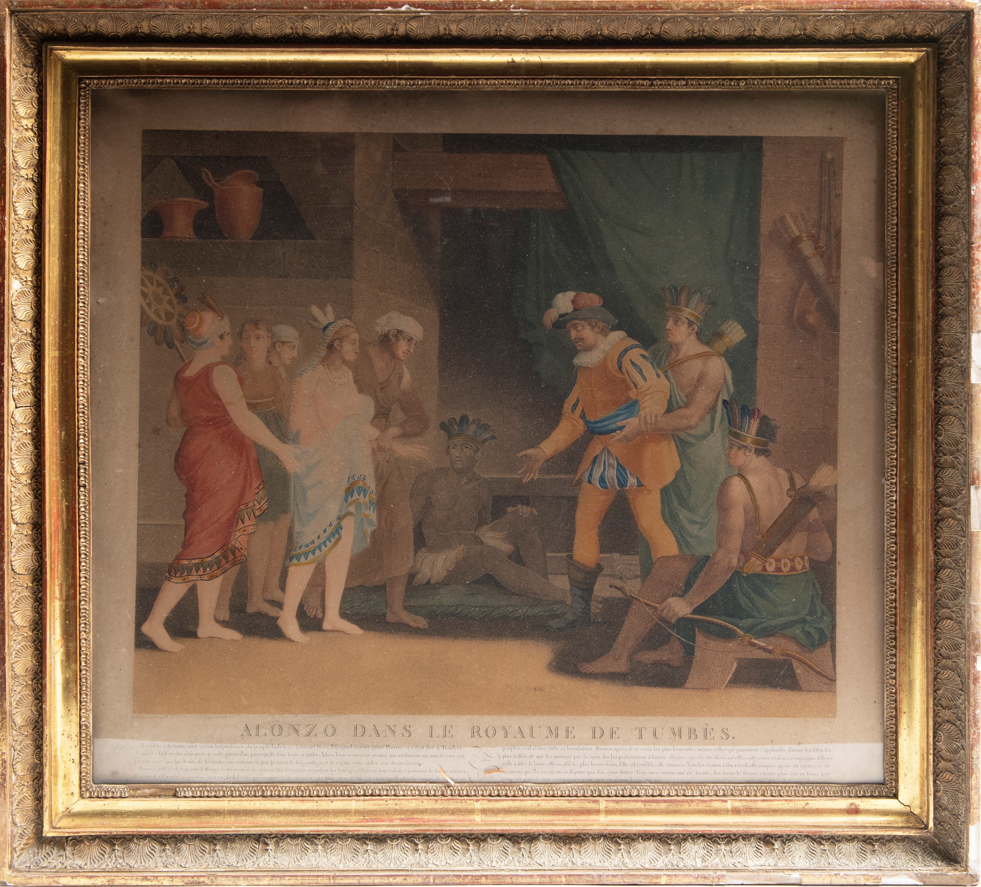 Jean-Jacques-François Le Barbier L'Aîné, Tre incisioni dipinte dalla serie 'Historia del Declive ...