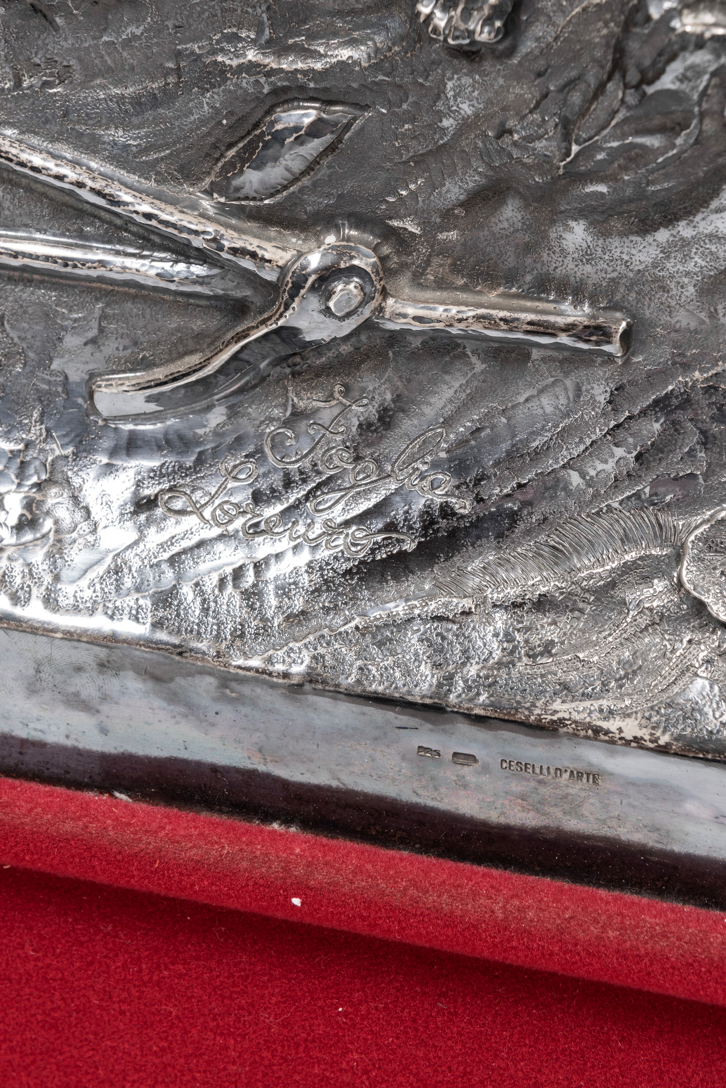 Basso rilievo in argento, raffigurante la Crocifixione