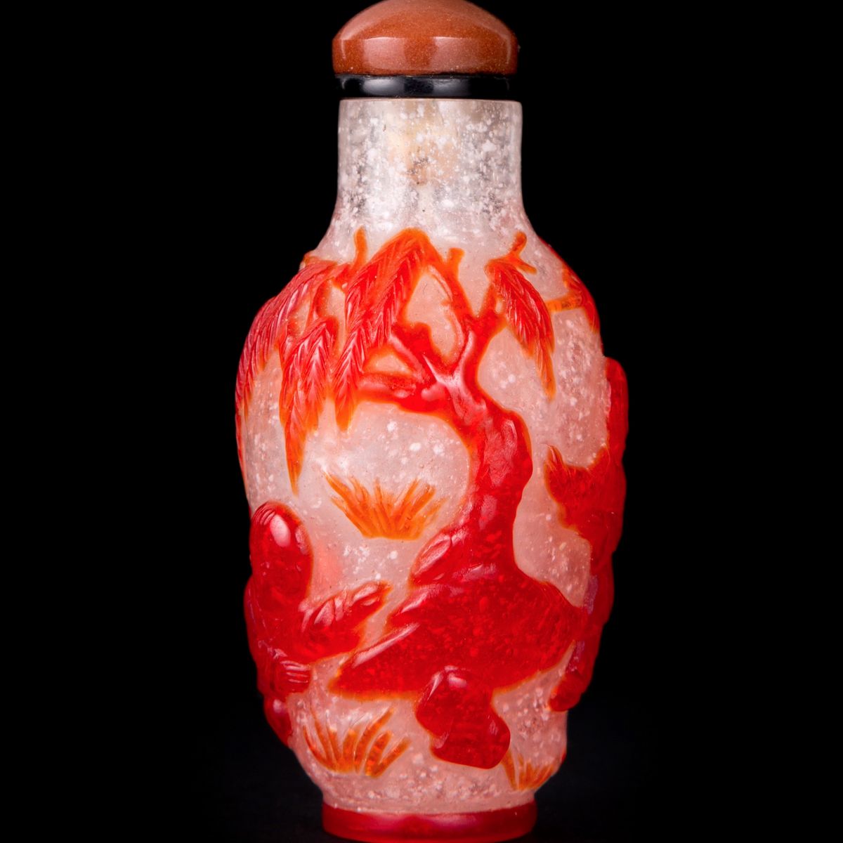 SNUFF BOTTLE IN VETRO CAMMEO