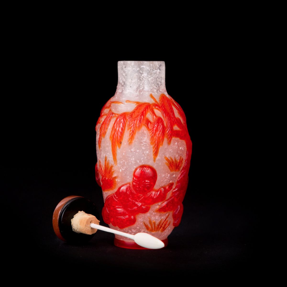 SNUFF BOTTLE IN VETRO CAMMEO