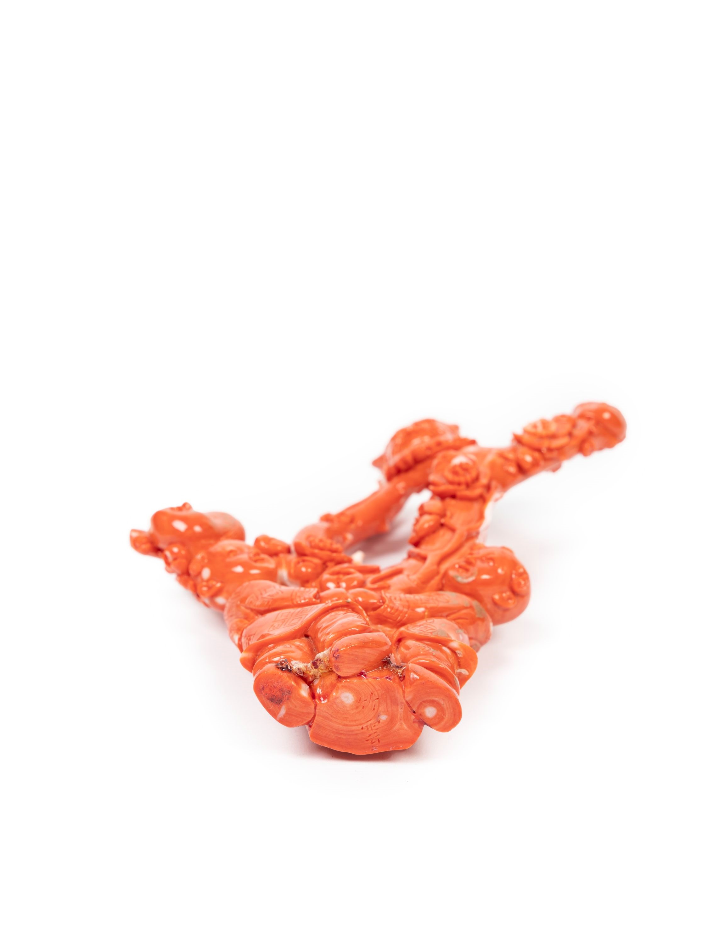 ☼SCULTURA IN CORALLO ROSSO MOMO O CERASUOLO