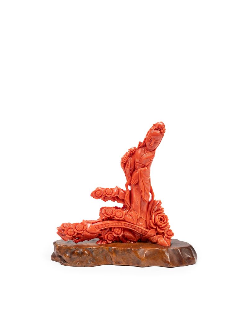 ☼FIGURA IN CORALLO ROSSO MOMO O CERASUOLO