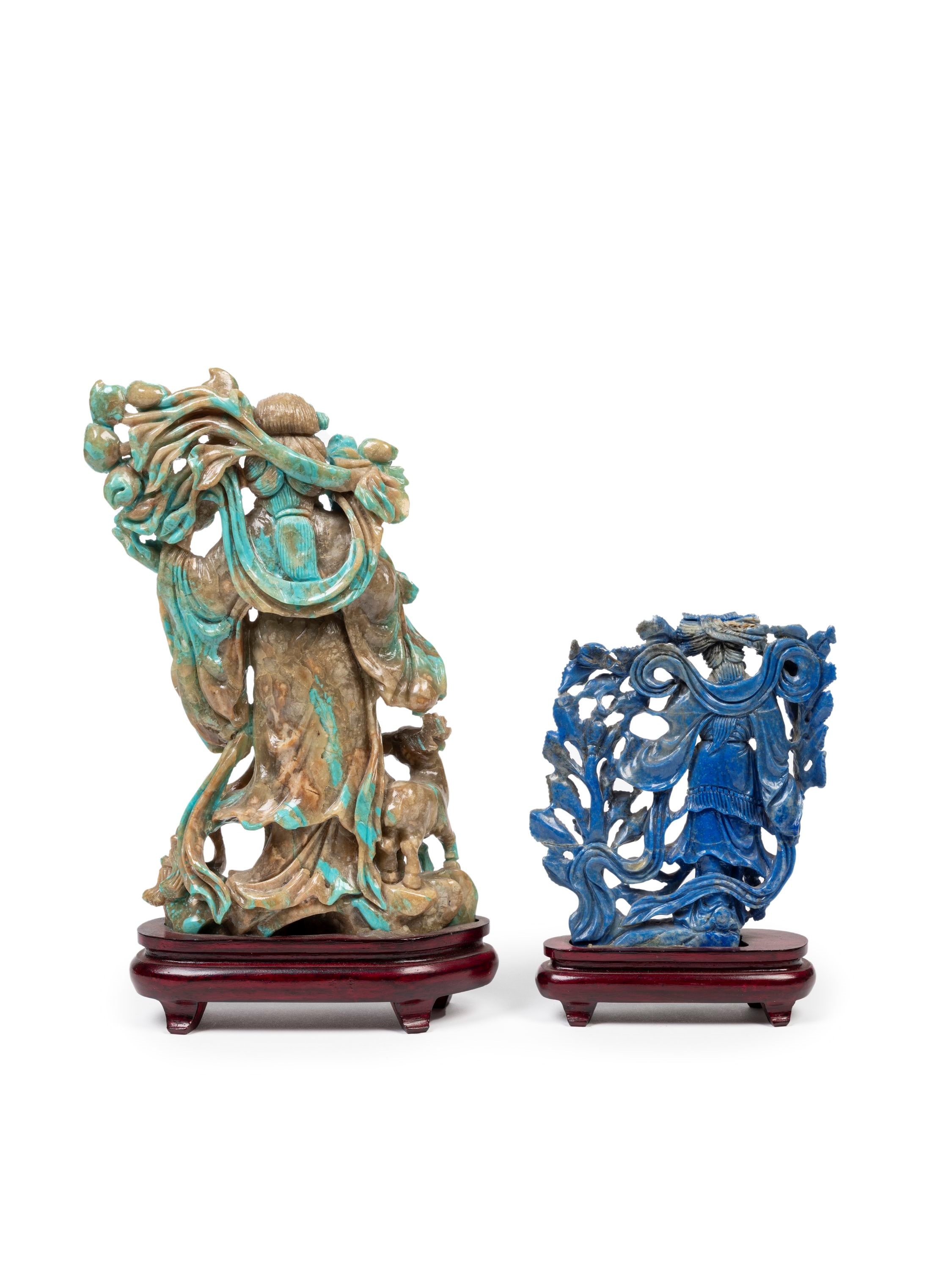 DUE SCULTURE IN PIETRA DURA