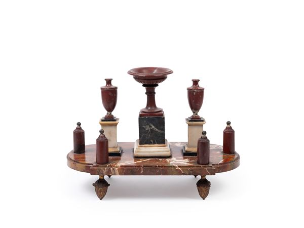 Grand Tour marble inkwell