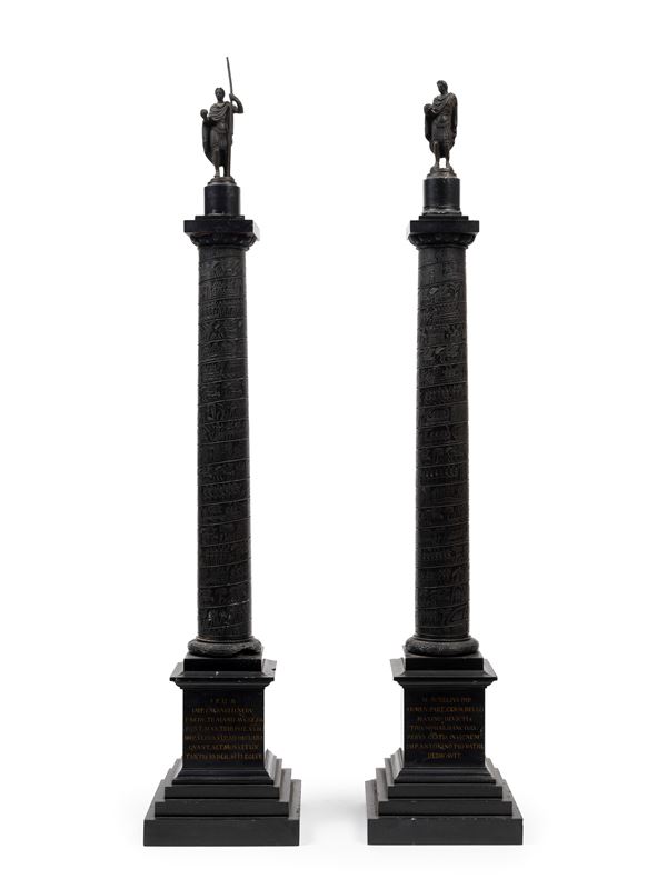 REDUCTIONS OF THE TRAJAN AND ANTONINE COLUMNS IN BELGIAN BLACK MARBLE