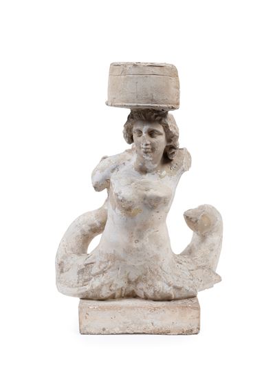 Damofonte, Scultura in stucco raffigurante sirena, XIX secolo