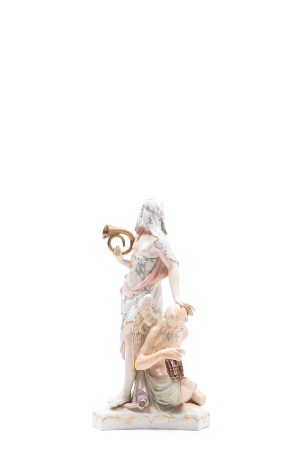 PORCELAIN SCULPTURE DEPICTING TIME AND ETERNITY