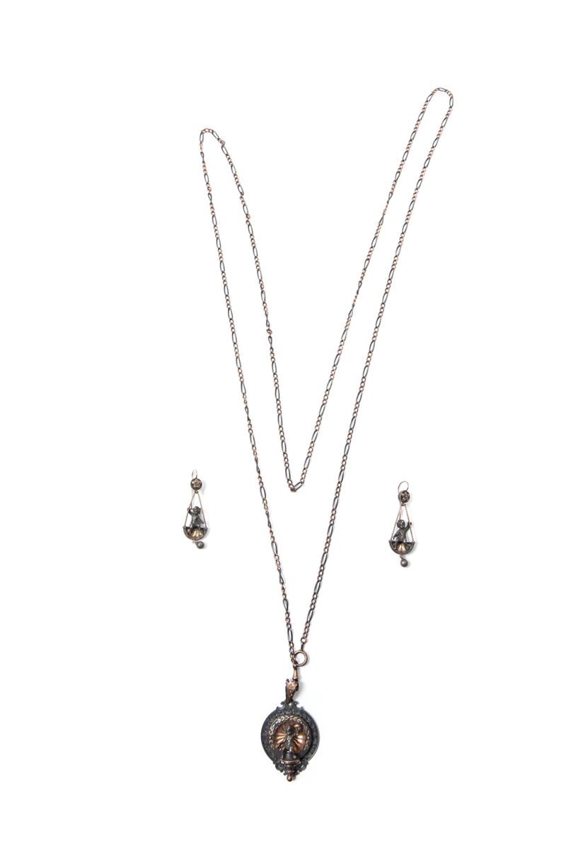 Parure in argento e oro, firmata Marchesini, Firenze, fine XIX / inizio XX secolo