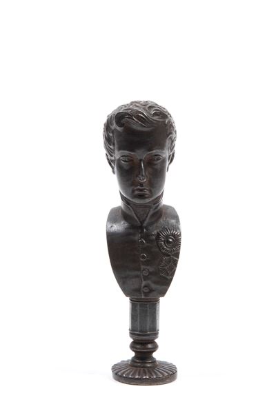 Sigillo in ferro raffigurante il busto di Napoleone Duke di Reichstadt