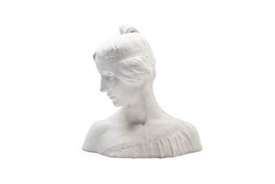 Busto di fanciulla in biscuit