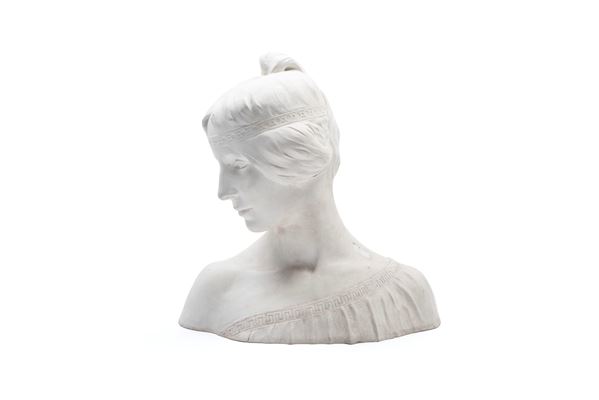 Theodore Haviland - BISCUIT SCULPTURE DEPICTING THE BUST OF A YOUNG GIRL