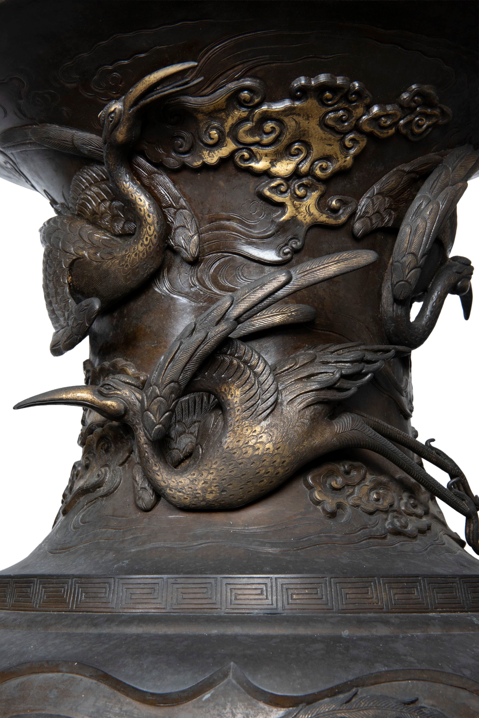 Incensieri in bronzo, Giappone, periodo Meiji (1868-1912)