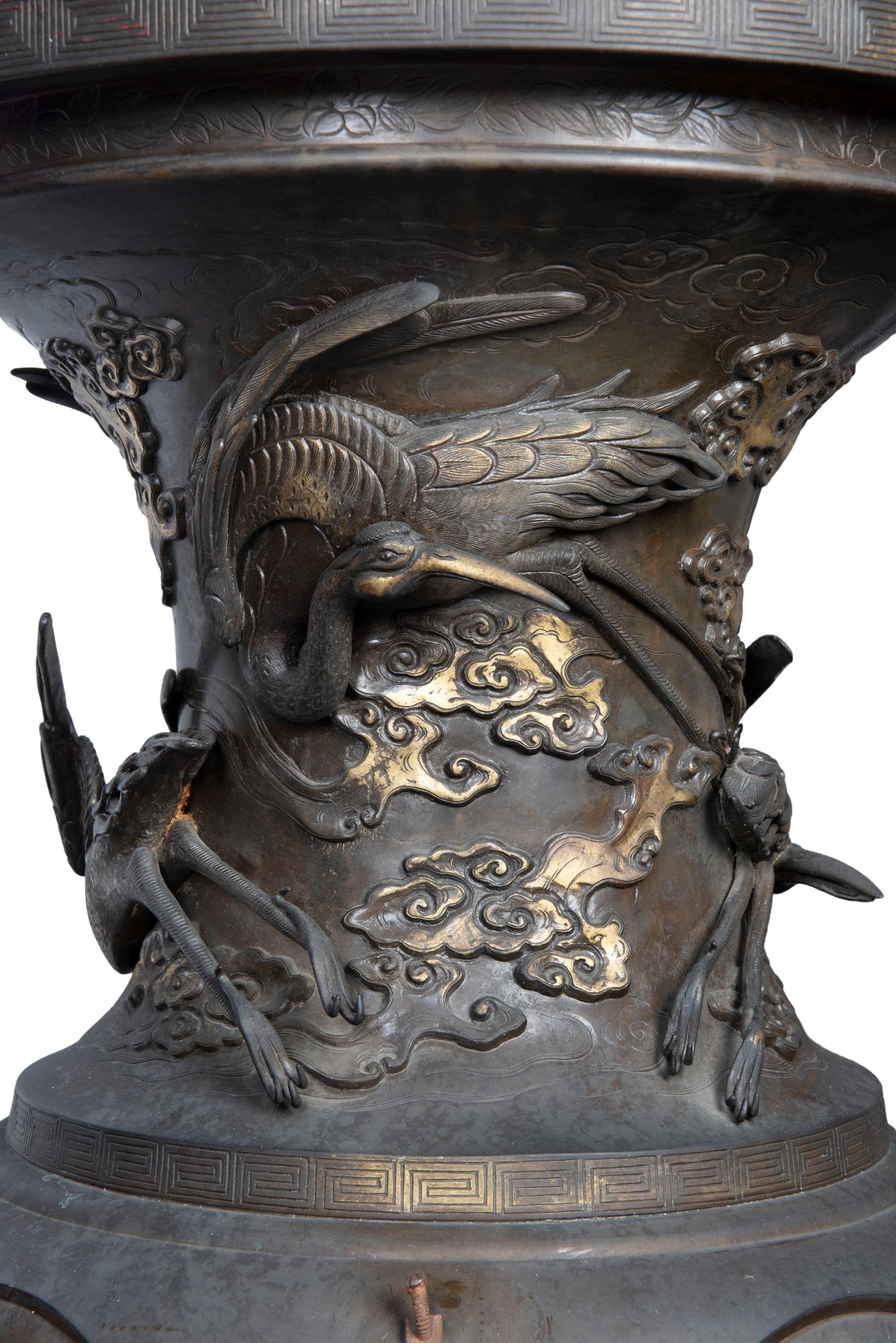Incensieri in bronzo, Giappone, periodo Meiji (1868-1912)