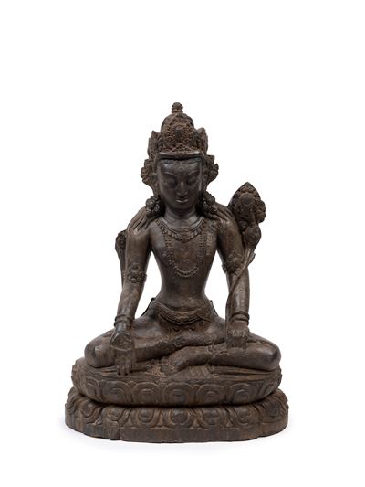 Tara Verde, Grande figura in pietra, Himalaya, XVII/XVIII secolo