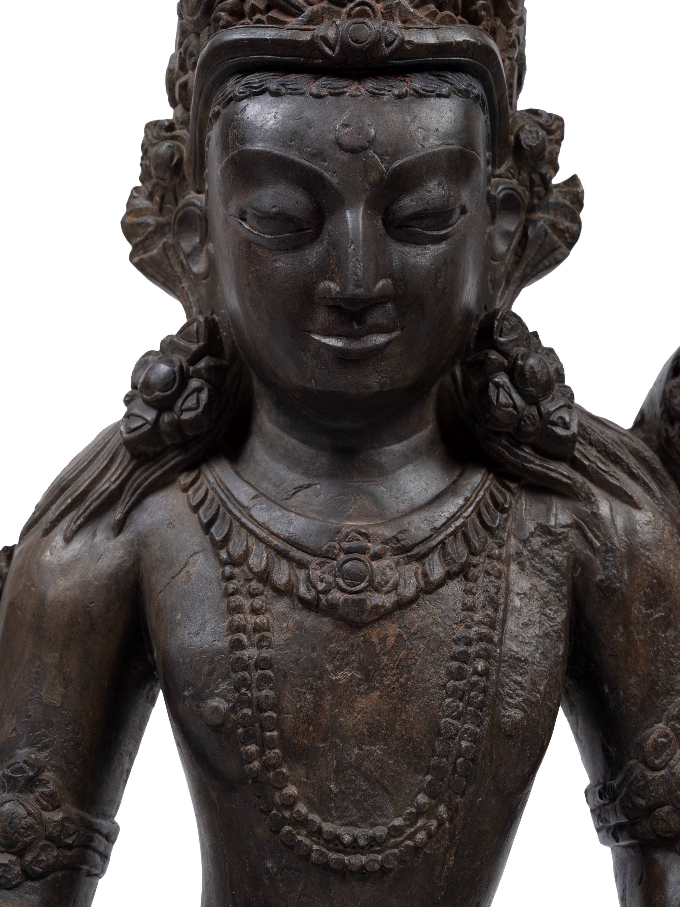 Tara Verde, Grande figura in pietra, Himalaya, XVII/XVIII secolo