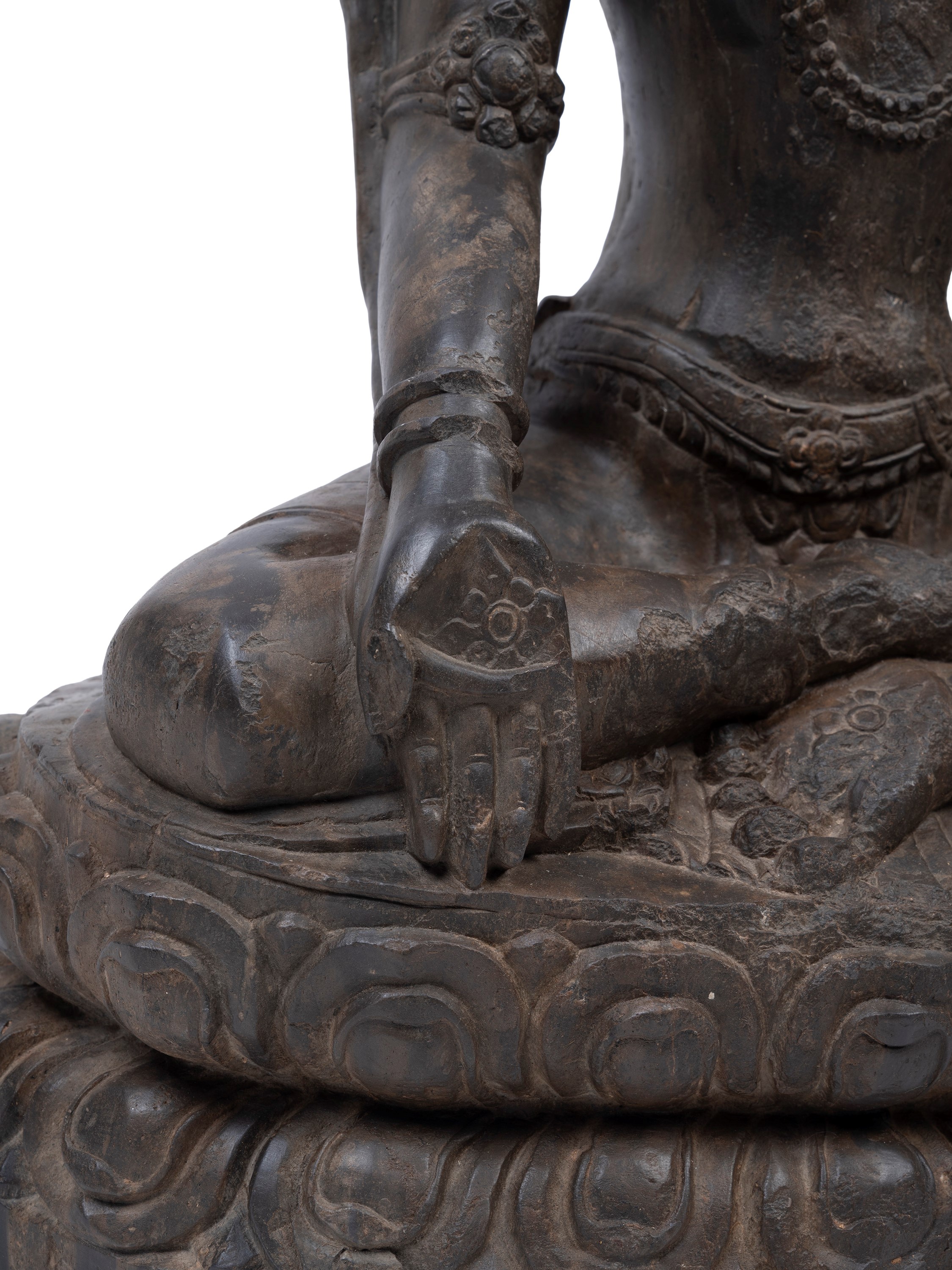 Tara Verde, Grande figura in pietra, Himalaya, XVII/XVIII secolo