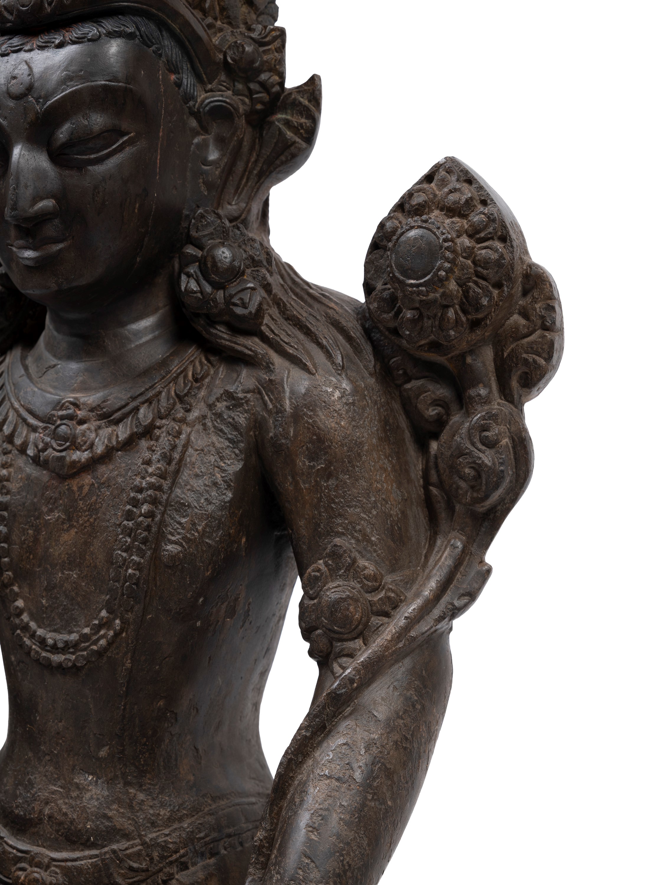 Tara Verde, Grande figura in pietra, Himalaya, XVII/XVIII secolo
