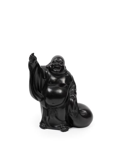Okimono in bronzo raffigurante Hotei, Giappone, periodo Meiji (1868-1912)