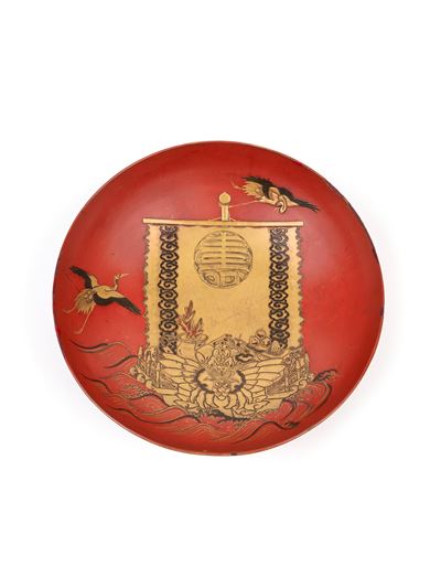 Giappone, Alzata in lacca rossa, periodo Meiji