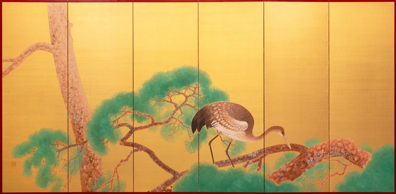Paravento a sei pannelli, Giappone, periodo Taishō (1912-1926)