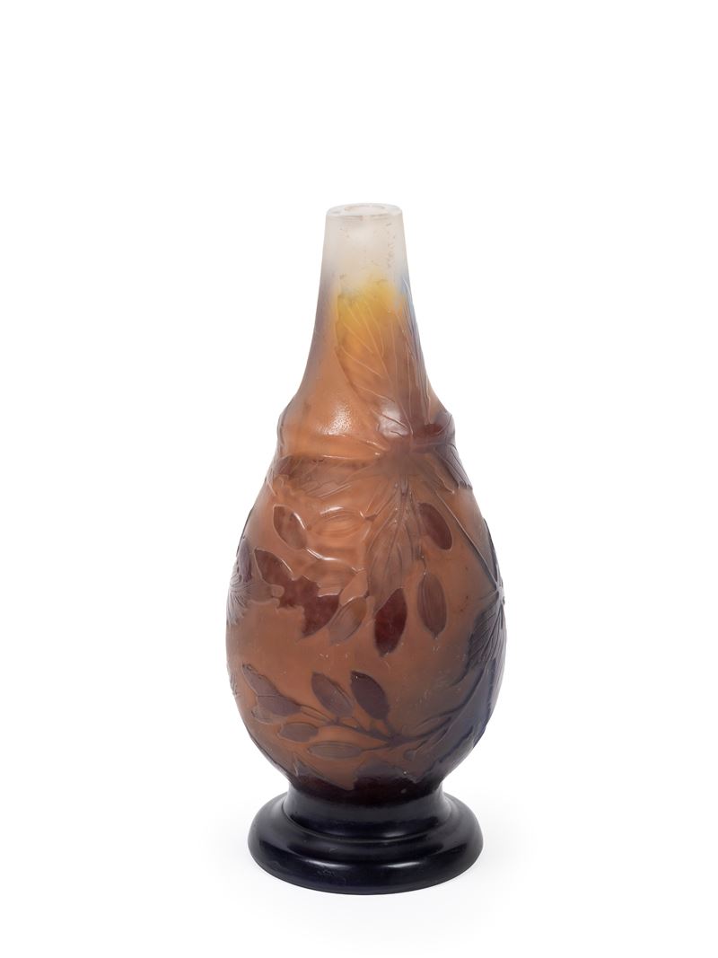 Émile Gallè - Vaso in vetro decorato