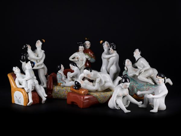 NINE EROTIC FIGURES