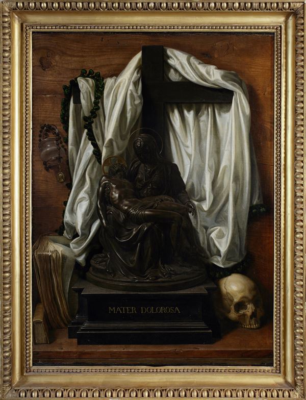 Prospero Mallerini - EXCEPTIONAL TROMPE-L’ŒIL DEPICTING MICHELANGELO’S PIETÀ