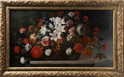 Natura Morta con Fiori, olio su tela