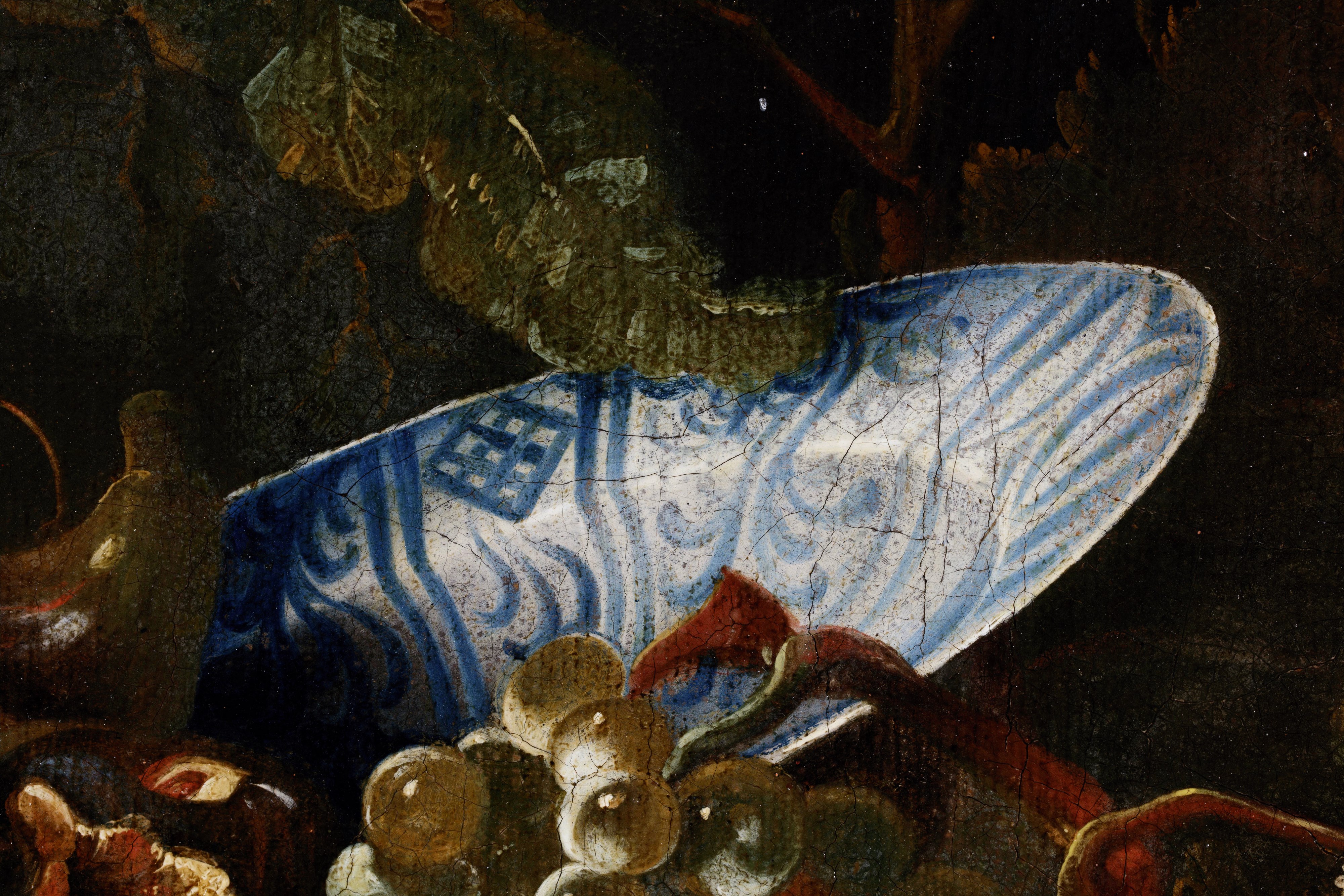 Jan Fyt - Coppia di importanti nature morte con frutta e animali, olio su tela
