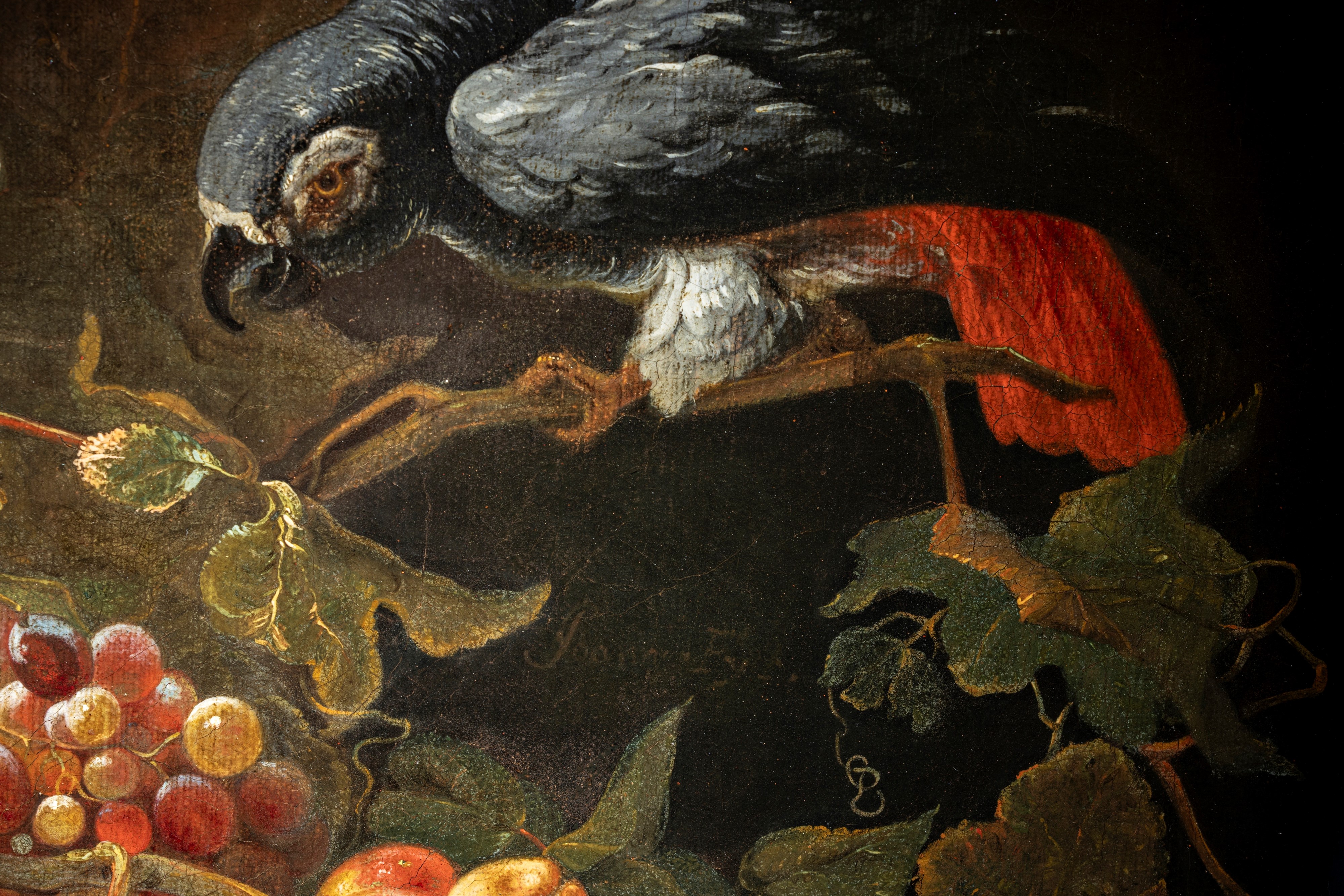 Jan Fyt - Coppia di importanti nature morte con frutta e animali, olio su tela