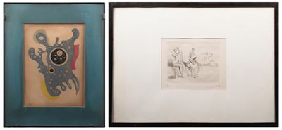 Henry Moore, <i>Seated Figures</i> e Vasilij Vasil'evič Kandinskij, <i>Étoiles</i> - Lotto di due...