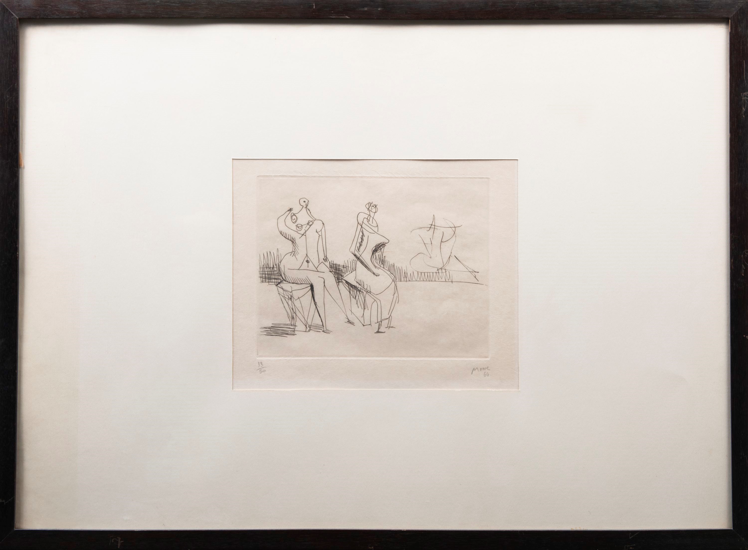 Henry Moore, <i>Seated Figures</i> e Vasilij Vasil'evič Kandinskij, <i>Étoiles</i> - Lotto di due...