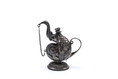 Versatoio Mogul in argento, India, XIX secolo
