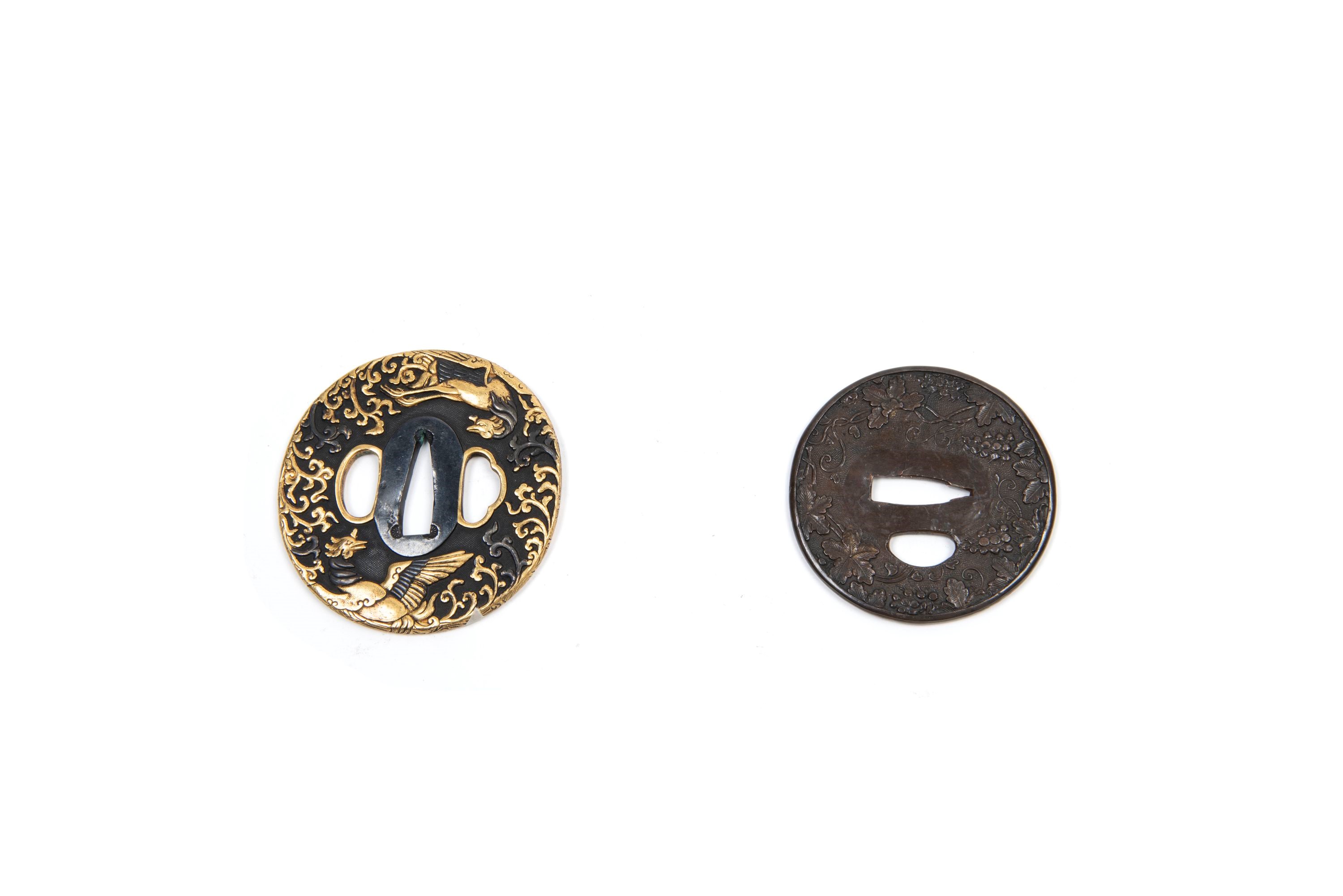 Due Tsuba, Giappone, XIX secolo, periodo Edo / Meiji