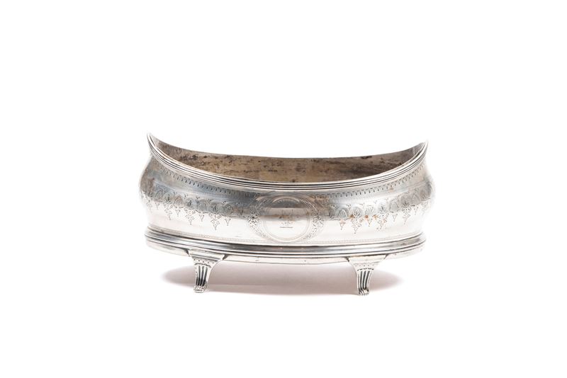 Centrotavola ellittico in argento, Londra 1800/1801