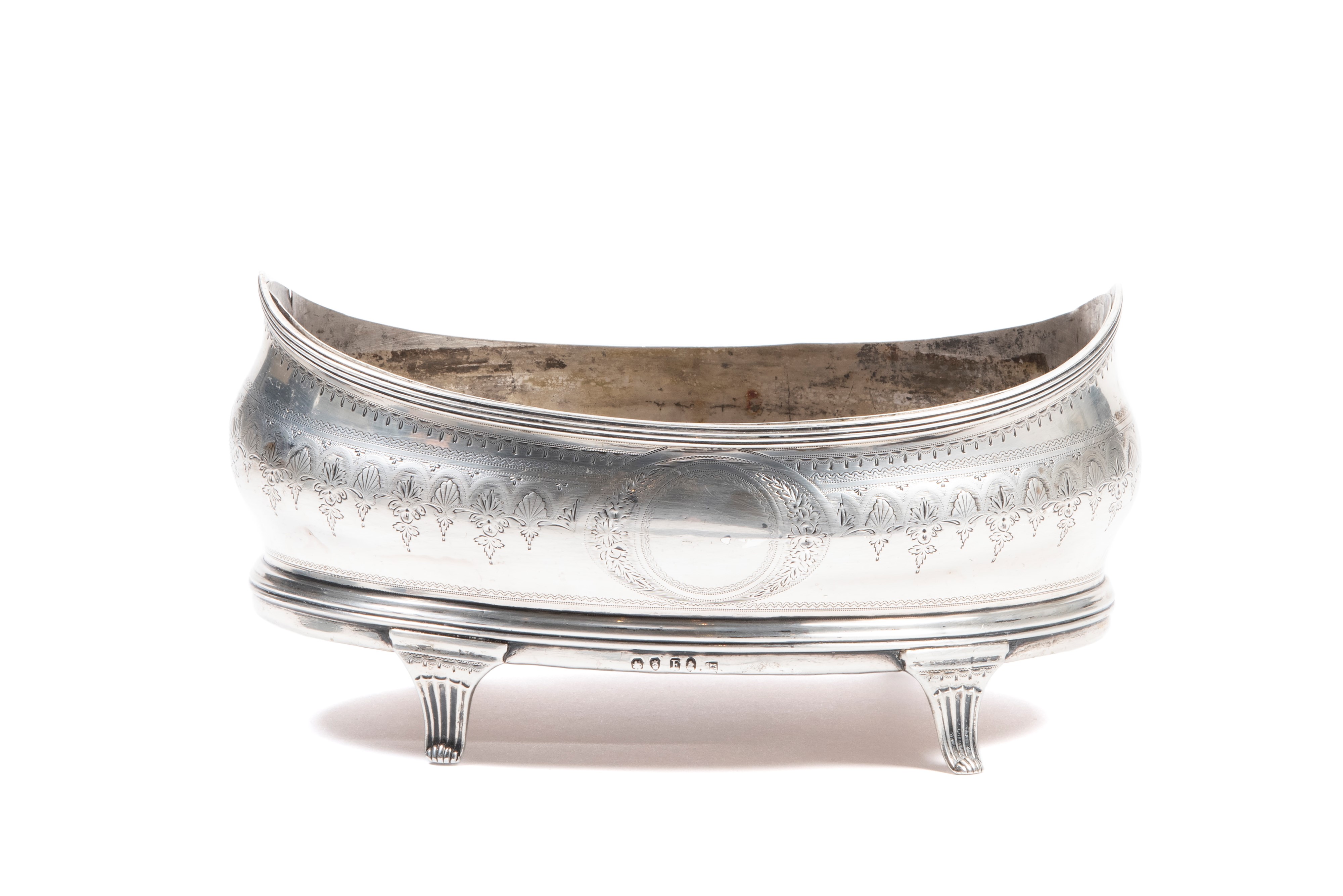 Centrotavola ellittico in argento, Londra 1800/1801
