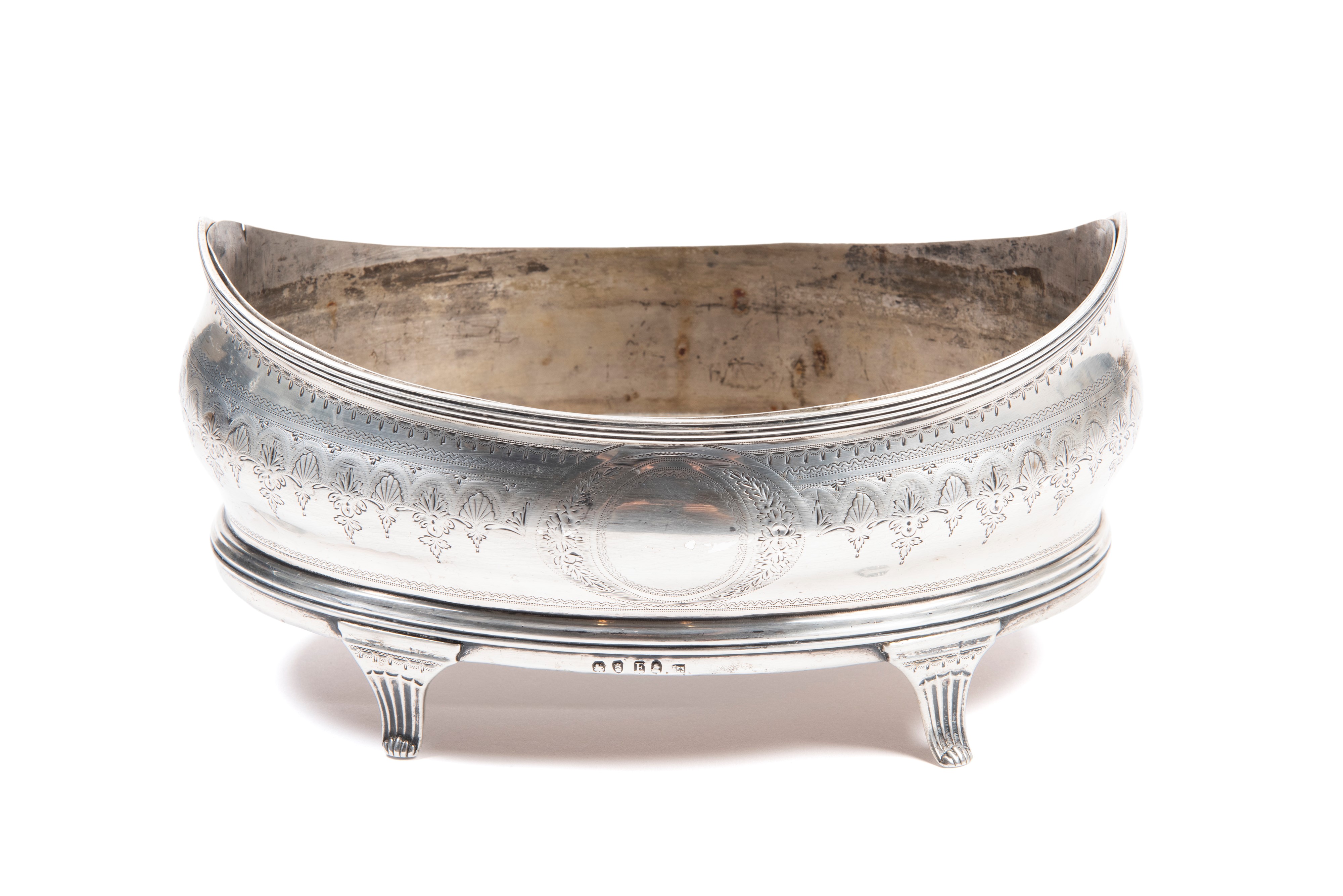 Centrotavola ellittico in argento, Londra 1800/1801