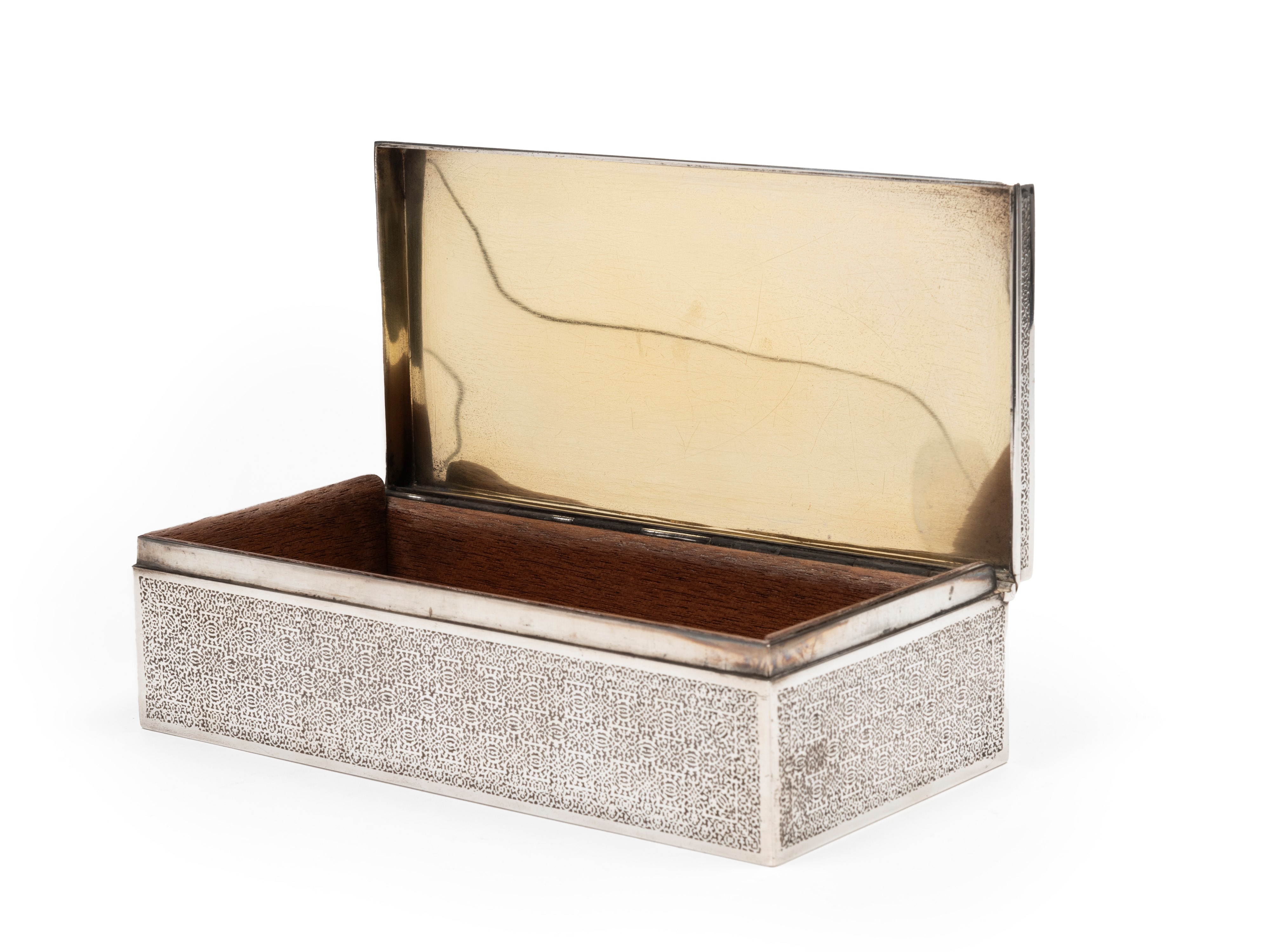 Tiffany & Co - Scatola in argento decorata a motivi geometrici, Anni '20-'30 del 1900