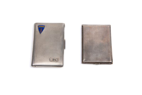 TWO SILVER CIGARETTE CASES