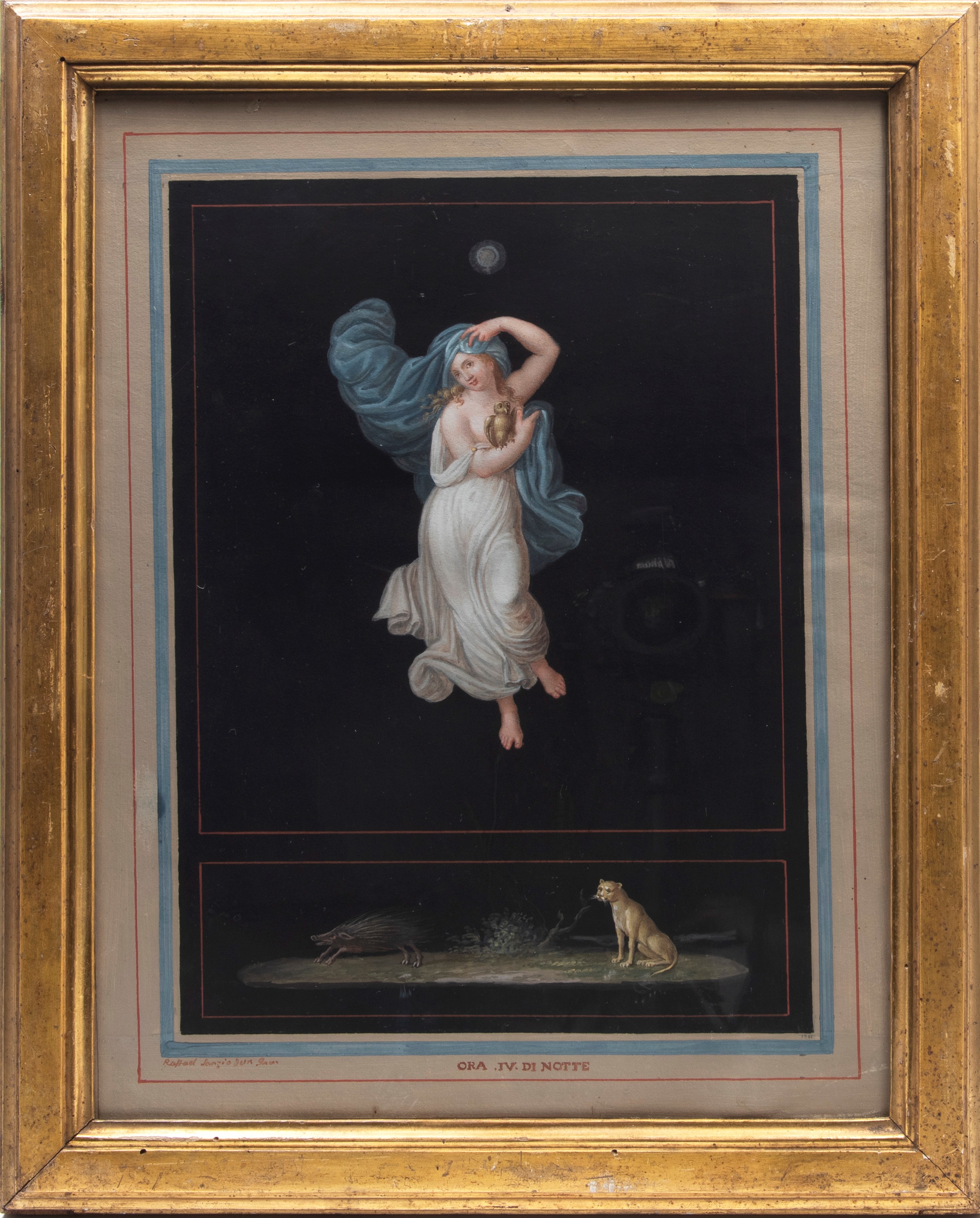 Cerchia di Michelangelo Mastri, da Raffaello - Raffaello Sanzio, Coppia di figure allegoriche: Or...