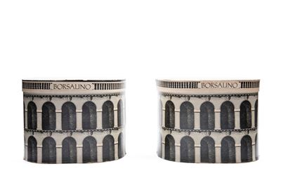 Due porta cappelli Borsalino in cartone XX secolo