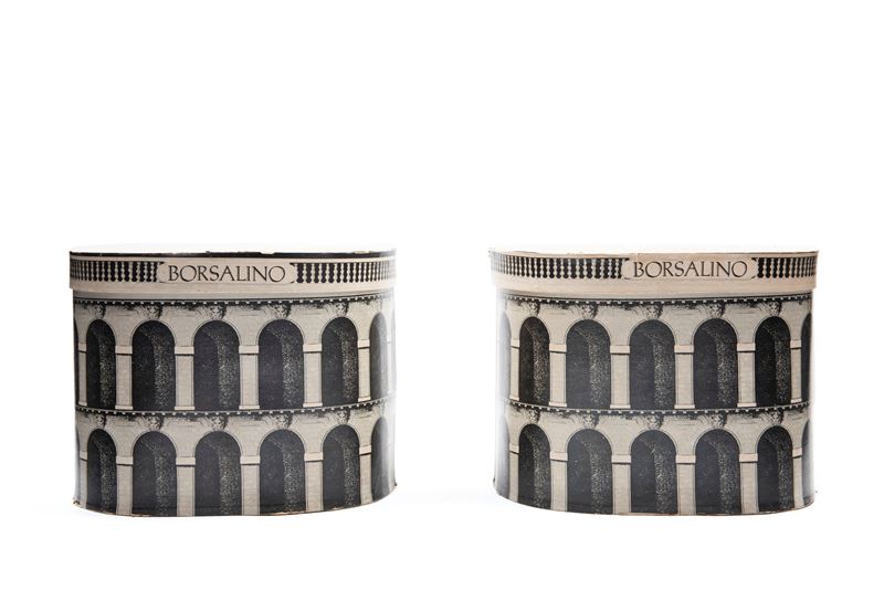 Due porta cappelli Borsalino in cartone XX secolo