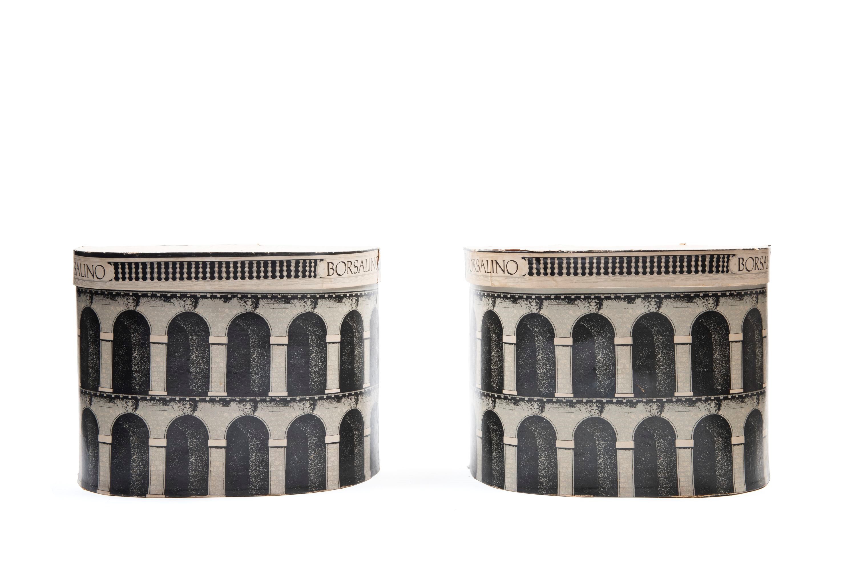 Due porta cappelli Borsalino in cartone XX secolo