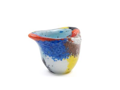 Piccolo vaso in vetro di Murano multicolore