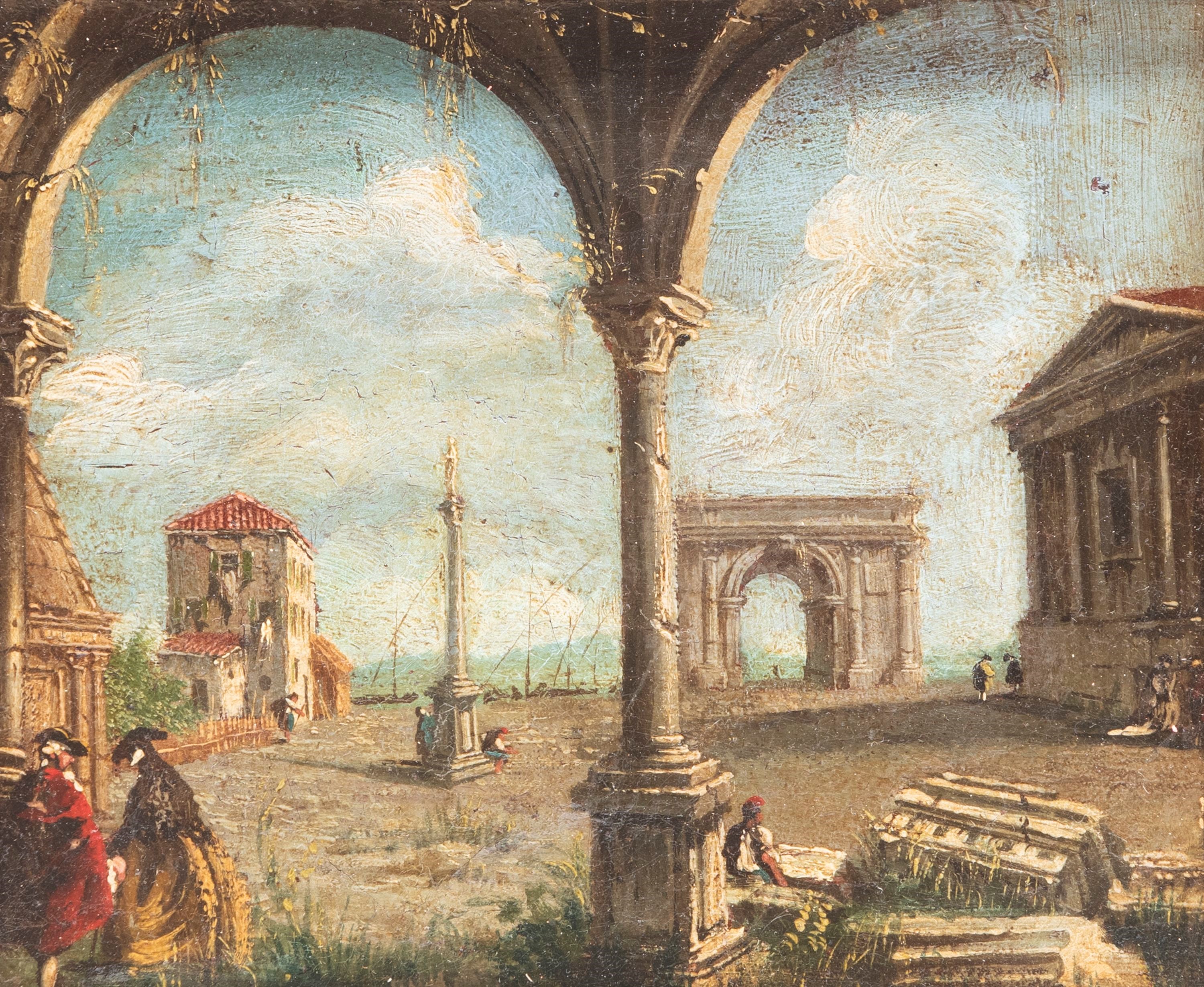 Autore non identificato, Veduta di Venezia, olio su tela
