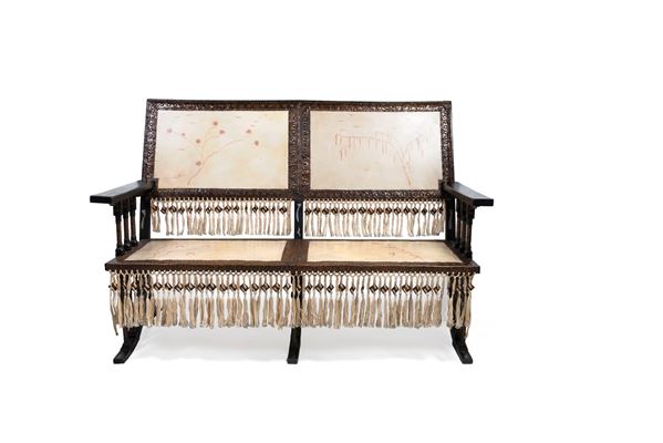 Carlo Bugatti - RARE TWO-SEAT SETTEE