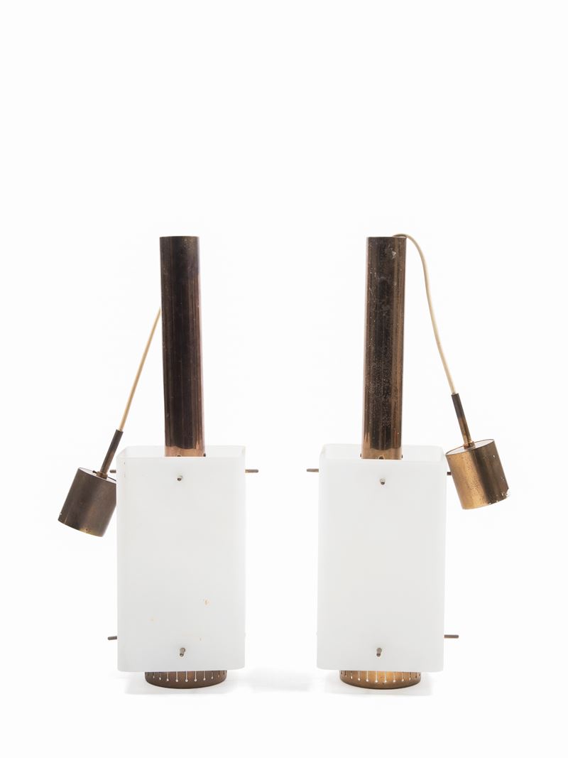 Stilnovo - Lampadario a due luci, h 53,5 cm, XX secolo